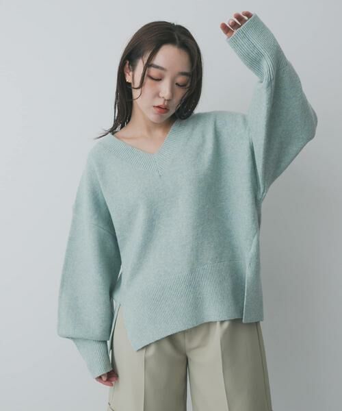 SENSE OF PLACE by URBAN RESEARCH / センスオブプレイス バイ アーバンリサーチ ニット・セーター | 『洗濯可』サイドスリットVネックニット | 詳細1
