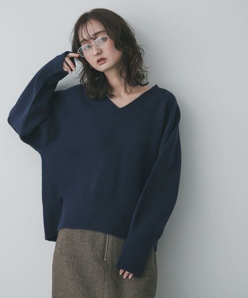 SENSE OF PLACE by URBAN RESEARCH / センスオブプレイス バイ アーバンリサーチ ニット・セーター | 『洗濯可』サイドスリットVネックニット | 詳細9
