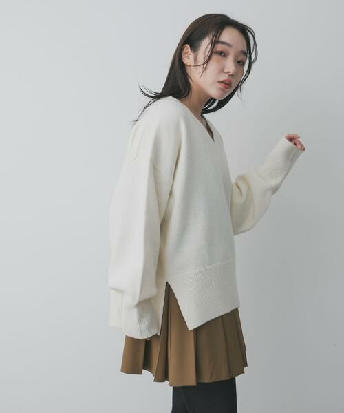 SENSE OF PLACE by URBAN RESEARCH / センスオブプレイス バイ アーバンリサーチ ニット・セーター | 『洗濯可』サイドスリットVネックニット | 詳細18