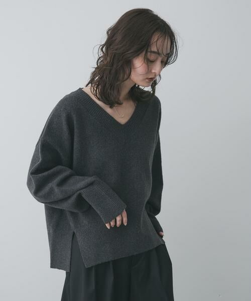 SENSE OF PLACE by URBAN RESEARCH / センスオブプレイス バイ アーバンリサーチ ニット・セーター | 『洗濯可』サイドスリットVネックニット | 詳細26