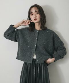 SENSE OF PLACE by URBAN RESEARCH / センスオブプレイス バイ アーバンリサーチ カーディガン・ボレロ | 『洗濯可』ボールビーズカーディガン