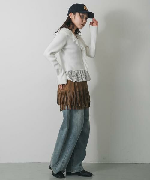 SENSE OF PLACE by URBAN RESEARCH / センスオブプレイス バイ アーバンリサーチ ニット・セーター | 『洗濯可』フリルレースフレアスリーブニット | 詳細6