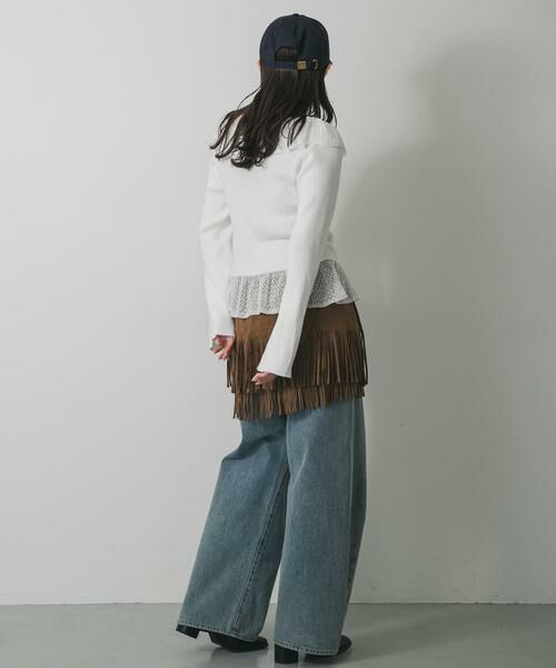 SENSE OF PLACE by URBAN RESEARCH / センスオブプレイス バイ アーバンリサーチ ニット・セーター | 『洗濯可』フリルレースフレアスリーブニット | 詳細7