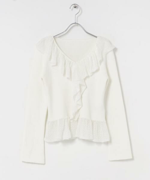 SENSE OF PLACE by URBAN RESEARCH / センスオブプレイス バイ アーバンリサーチ ニット・セーター | 『洗濯可』フリルレースフレアスリーブニット | 詳細8