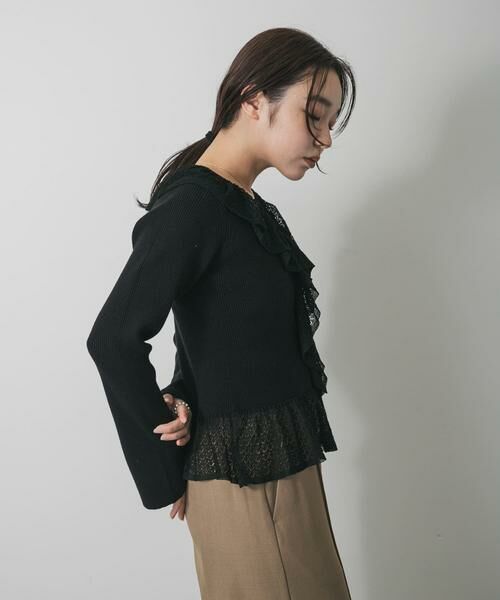 SENSE OF PLACE by URBAN RESEARCH / センスオブプレイス バイ アーバンリサーチ ニット・セーター | 『洗濯可』フリルレースフレアスリーブニット | 詳細11