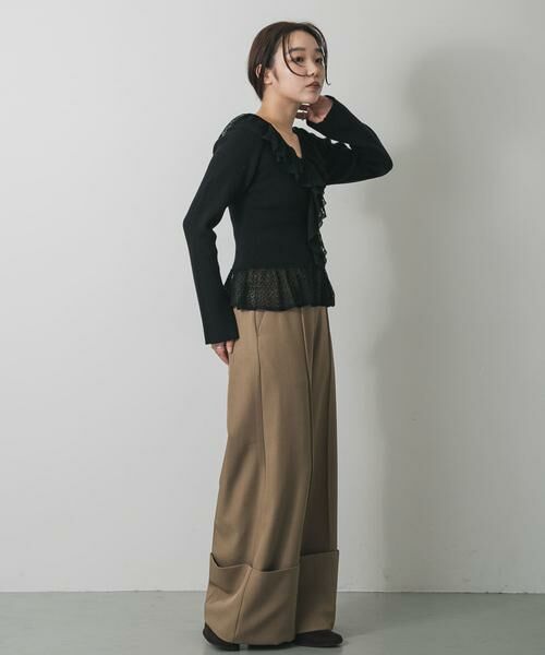 SENSE OF PLACE by URBAN RESEARCH / センスオブプレイス バイ アーバンリサーチ ニット・セーター | 『洗濯可』フリルレースフレアスリーブニット | 詳細14