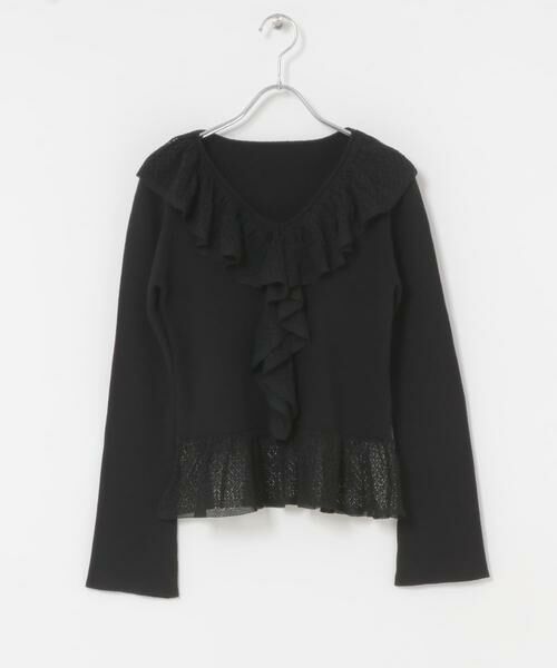 SENSE OF PLACE by URBAN RESEARCH / センスオブプレイス バイ アーバンリサーチ ニット・セーター | 『洗濯可』フリルレースフレアスリーブニット | 詳細15