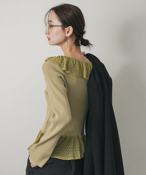 SENSE OF PLACE by URBAN RESEARCH / センスオブプレイス バイ アーバンリサーチ ニット・セーター | 『洗濯可』フリルレースフレアスリーブニット | 詳細18