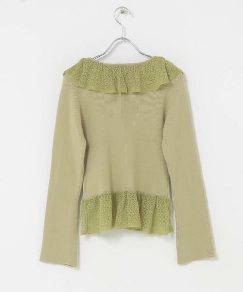 SENSE OF PLACE by URBAN RESEARCH / センスオブプレイス バイ アーバンリサーチ ニット・セーター | 『洗濯可』フリルレースフレアスリーブニット | 詳細24