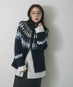 SENSE OF PLACE by URBAN RESEARCH / センスオブプレイス バイ アーバンリサーチ ニット・セーター | 『洗濯可』ノルディックジップセーター