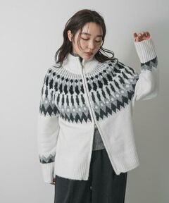 SENSE OF PLACE by URBAN RESEARCH / センスオブプレイス バイ アーバンリサーチ ニット・セーター | 『洗濯可』ノルディックジップセーター