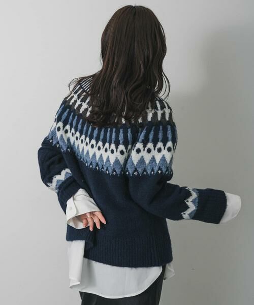 SENSE OF PLACE by URBAN RESEARCH / センスオブプレイス バイ アーバンリサーチ ニット・セーター | 『洗濯可』ノルディックジップセーター | 詳細4