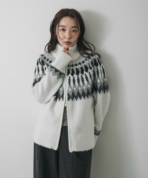 SENSE OF PLACE by URBAN RESEARCH / センスオブプレイス バイ アーバンリサーチ ニット・セーター | 『洗濯可』ノルディックジップセーター | 詳細13