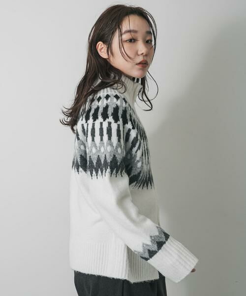 SENSE OF PLACE by URBAN RESEARCH / センスオブプレイス バイ アーバンリサーチ ニット・セーター | 『洗濯可』ノルディックジップセーター | 詳細14
