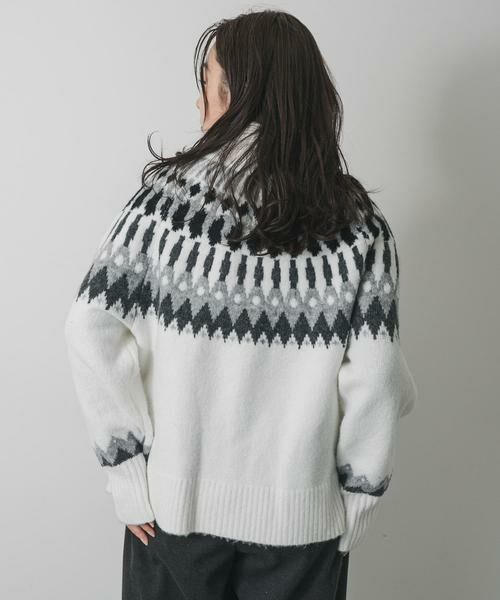 SENSE OF PLACE by URBAN RESEARCH / センスオブプレイス バイ アーバンリサーチ ニット・セーター | 『洗濯可』ノルディックジップセーター | 詳細15