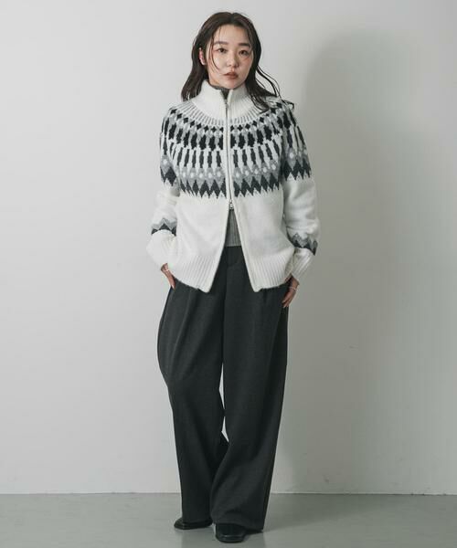 SENSE OF PLACE by URBAN RESEARCH / センスオブプレイス バイ アーバンリサーチ ニット・セーター | 『洗濯可』ノルディックジップセーター | 詳細16