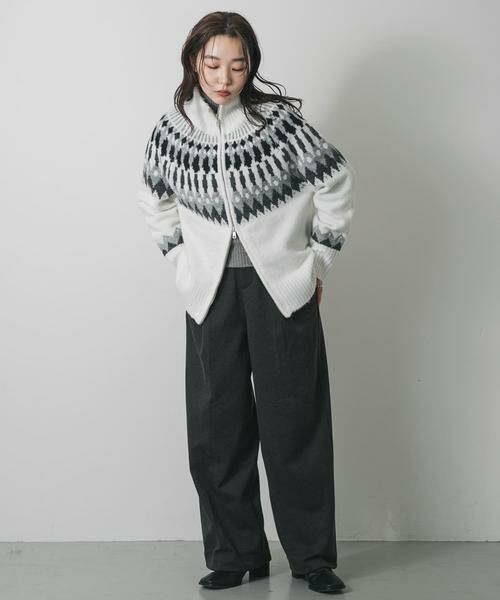 SENSE OF PLACE by URBAN RESEARCH / センスオブプレイス バイ アーバンリサーチ ニット・セーター | 『洗濯可』ノルディックジップセーター | 詳細17