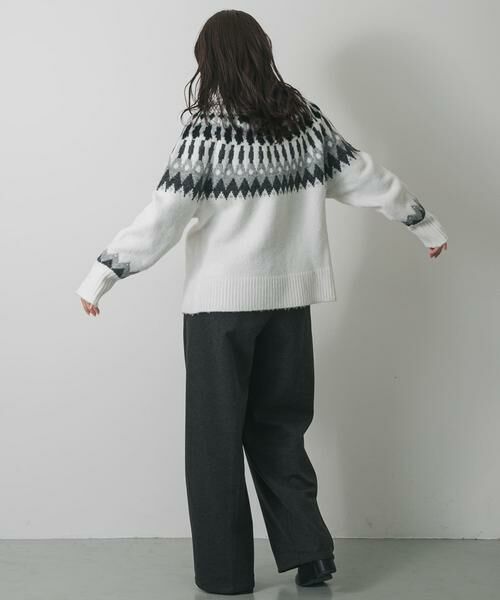 SENSE OF PLACE by URBAN RESEARCH / センスオブプレイス バイ アーバンリサーチ ニット・セーター | 『洗濯可』ノルディックジップセーター | 詳細18