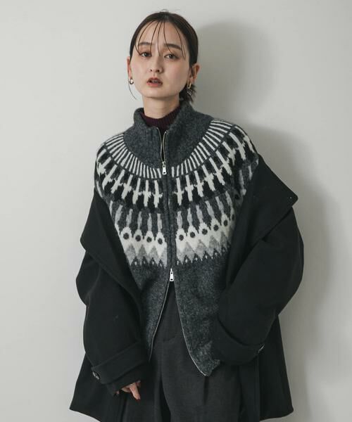 SENSE OF PLACE by URBAN RESEARCH / センスオブプレイス バイ アーバンリサーチ ニット・セーター | 『洗濯可』ノルディックジップセーター | 詳細21