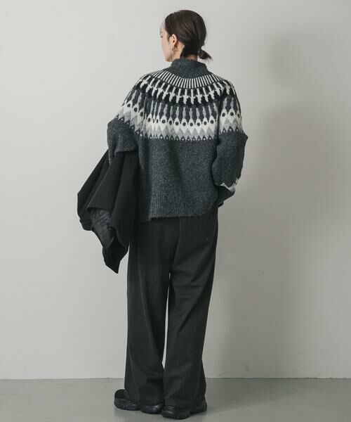 SENSE OF PLACE by URBAN RESEARCH / センスオブプレイス バイ アーバンリサーチ ニット・セーター | 『洗濯可』ノルディックジップセーター | 詳細25