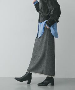 SENSE OF PLACE by URBAN RESEARCH / センスオブプレイス バイ アーバンリサーチ スカート | ツイードフリンジジップスカート