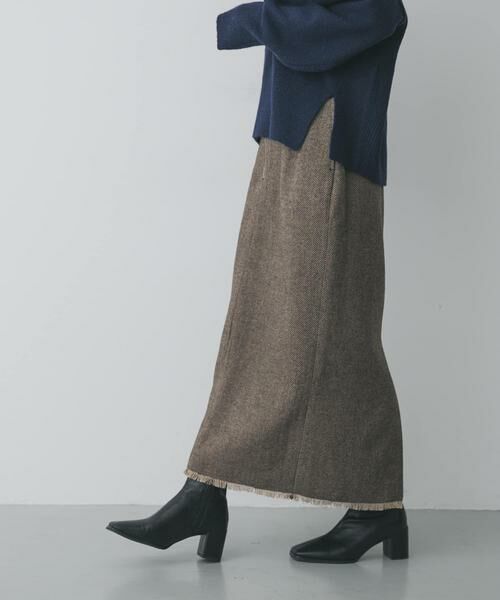 SENSE OF PLACE by URBAN RESEARCH / センスオブプレイス バイ アーバンリサーチ スカート | ツイードフリンジジップスカート | 詳細2