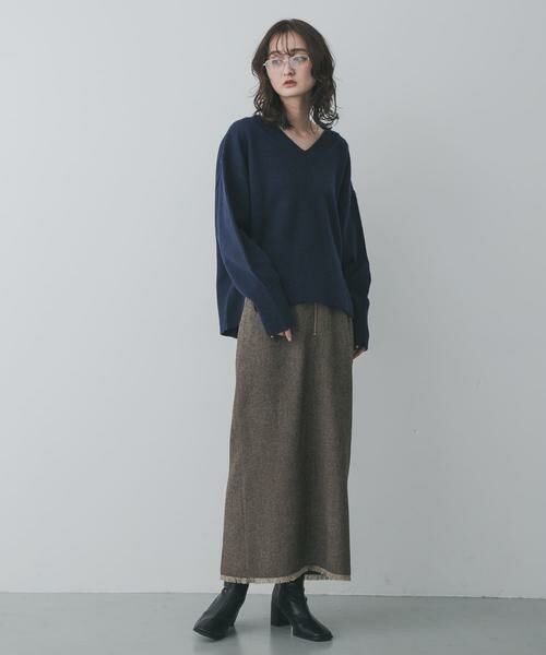 SENSE OF PLACE by URBAN RESEARCH / センスオブプレイス バイ アーバンリサーチ スカート | ツイードフリンジジップスカート | 詳細4