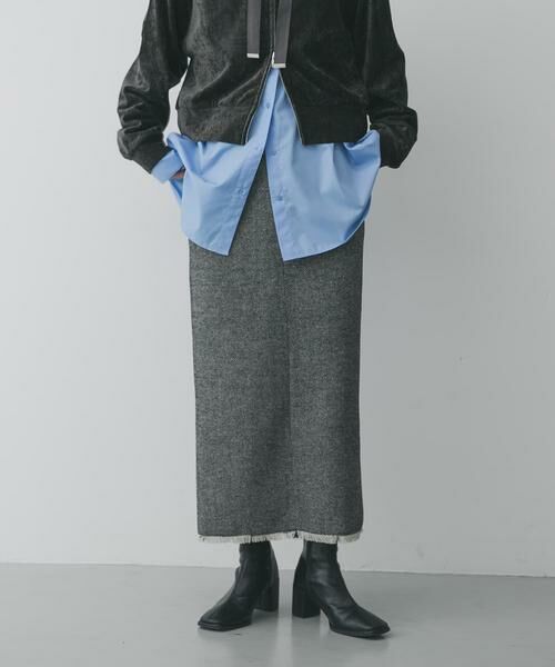 SENSE OF PLACE by URBAN RESEARCH / センスオブプレイス バイ アーバンリサーチ スカート | ツイードフリンジジップスカート | 詳細9