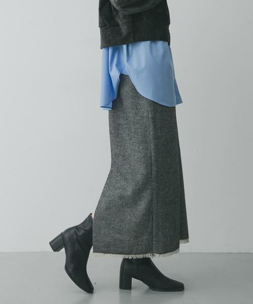 SENSE OF PLACE by URBAN RESEARCH / センスオブプレイス バイ アーバンリサーチ スカート | ツイードフリンジジップスカート | 詳細10