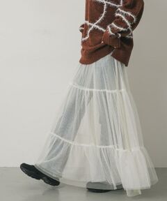 SENSE OF PLACE by URBAN RESEARCH / センスオブプレイス バイ アーバンリサーチ スカート | 『2WAY仕様』レイヤードティアードチュールスカート