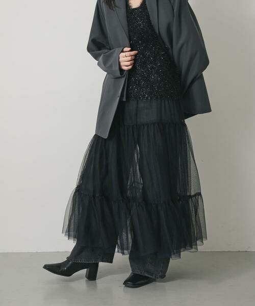SENSE OF PLACE by URBAN RESEARCH / センスオブプレイス バイ アーバンリサーチ スカート | 『2WAY仕様』レイヤードティアードチュールスカート | 詳細11