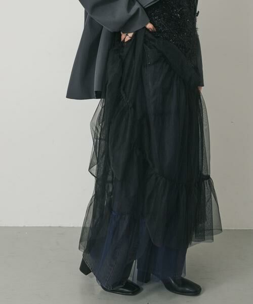 SENSE OF PLACE by URBAN RESEARCH / センスオブプレイス バイ アーバンリサーチ スカート | 『2WAY仕様』レイヤードティアードチュールスカート | 詳細12