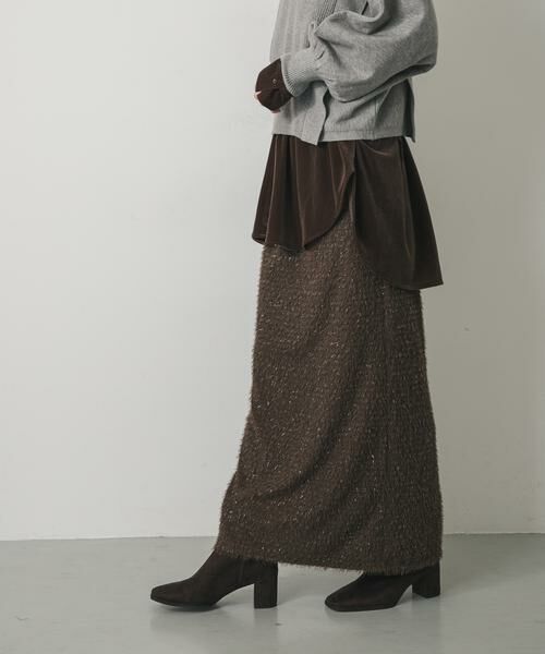 SENSE OF PLACE by URBAN RESEARCH / センスオブプレイス バイ アーバンリサーチ スカート | ヘアリーラメスカート | 詳細2