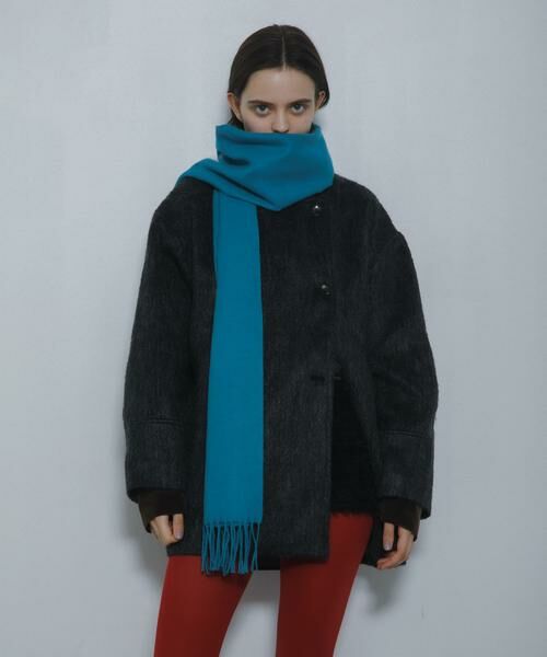 SENSE OF PLACE by URBAN RESEARCH/センスオブプレイス バイ アーバンリサーチ マルチカラーシャギーコート チャコールグレー one SENSE OF PLACE by URBAN RESEARCH/センスオブプレイス バイ アーバンリサーチ マルチカラーシャギーコート チャコールグレー one