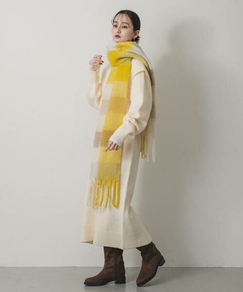 SENSE OF PLACE by URBAN RESEARCH / センスオブプレイス バイ アーバンリサーチ マフラー・ショール・スヌード・ストール | ボリュームチェックストール | 詳細8