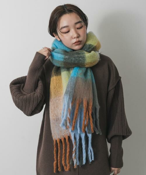 SENSE OF PLACE by URBAN RESEARCH / センスオブプレイス バイ アーバンリサーチ マフラー・ショール・スヌード・ストール | ボリュームチェックストール | 詳細15