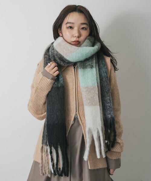 SENSE OF PLACE by URBAN RESEARCH / センスオブプレイス バイ アーバンリサーチ マフラー・ショール・スヌード・ストール | ボリュームチェックストール | 詳細15