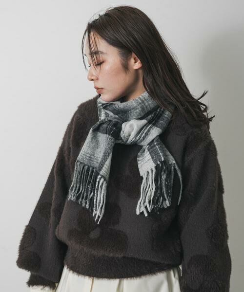 SENSE OF PLACE by URBAN RESEARCH / センスオブプレイス バイ アーバンリサーチ マフラー・ショール・スヌード・ストール | チェックフリンジストール（その他1）