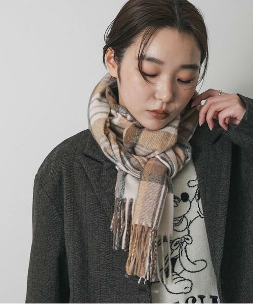 SENSE OF PLACE by URBAN RESEARCH / センスオブプレイス バイ アーバンリサーチ マフラー・ショール・スヌード・ストール | チェックフリンジストール（その他2）