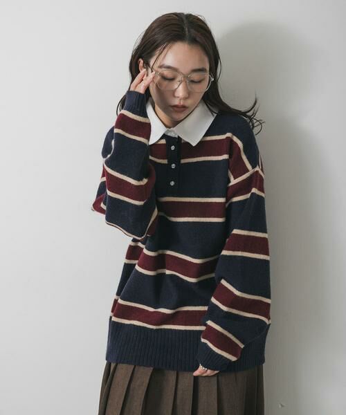 SENSE OF PLACE by URBAN RESEARCH / センスオブプレイス バイ アーバンリサーチ ニット・セーター | 『WEB/一部店舗限定カラー』アルパカタッチブロードエリラガーシャツ | 詳細7