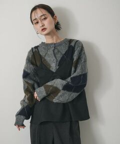 SENSE OF PLACE by URBAN RESEARCH / センスオブプレイス バイ アーバンリサーチ カーディガン・ボレロ | アーガイルニットカーディガン