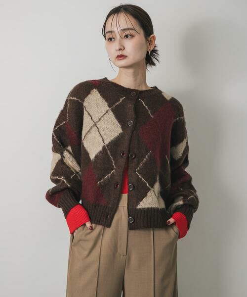 SENSE OF PLACE by URBAN RESEARCH / センスオブプレイス バイ アーバンリサーチ カーディガン・ボレロ | アーガイルニットカーディガン | 詳細1