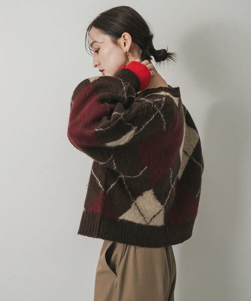SENSE OF PLACE by URBAN RESEARCH / センスオブプレイス バイ アーバンリサーチ カーディガン・ボレロ | アーガイルニットカーディガン | 詳細2