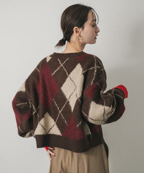 SENSE OF PLACE by URBAN RESEARCH / センスオブプレイス バイ アーバンリサーチ カーディガン・ボレロ | アーガイルニットカーディガン | 詳細3