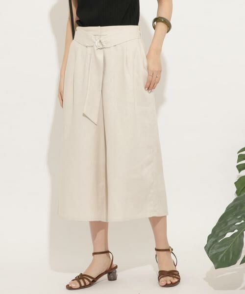 SENSE OF PLACE by URBAN RESEARCH / センスオブプレイス バイ アーバンリサーチ その他パンツ | リネンガウチョパンツ（ライトベージュ）