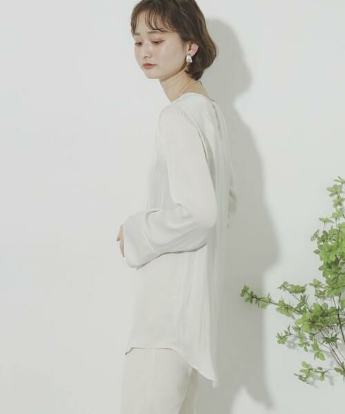 SENSE OF PLACE by URBAN RESEARCH / センスオブプレイス バイ アーバンリサーチ Tシャツ | サテンパイピングブラウス | 詳細1