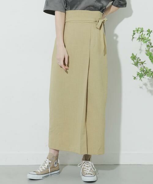 SENSE OF PLACE by URBAN RESEARCH / センスオブプレイス バイ アーバンリサーチ スカート | リネンライクハイウエストラップスカート | 詳細3