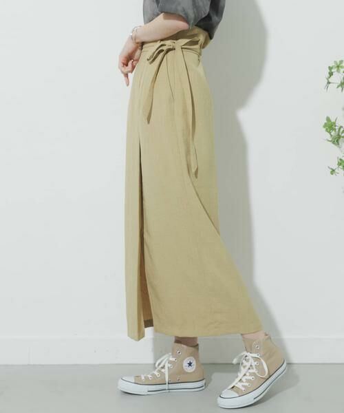 SENSE OF PLACE by URBAN RESEARCH / センスオブプレイス バイ アーバンリサーチ スカート | リネンライクハイウエストラップスカート | 詳細4