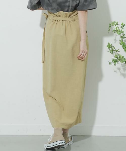 SENSE OF PLACE by URBAN RESEARCH / センスオブプレイス バイ アーバンリサーチ スカート | リネンライクハイウエストラップスカート | 詳細6