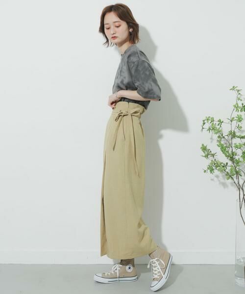 SENSE OF PLACE by URBAN RESEARCH / センスオブプレイス バイ アーバンリサーチ スカート | リネンライクハイウエストラップスカート | 詳細8